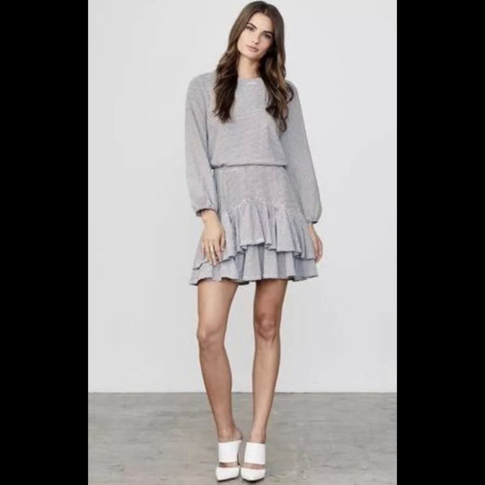 David Lerner tiered Ruffle dress S